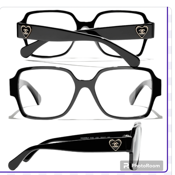 CHANEL EYEGLASSES Black  Ref.3438 C501 FRAMES 54-17-140 RX Blue light - Picture 1 of 16